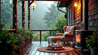 Alone on the Fall Porch on a Rainy Day to Relax, Relieve Stress and Refresh Your Mind #porchrain