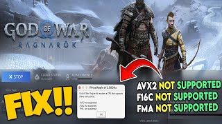 Quick FIX God of War: Ragnarok requires AVX2, F16C and FMA Error