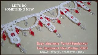 Easy Macrame Toran For Beginners | DIY Flower Patterned Bandanwar