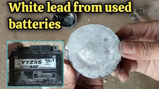 Melting battery, lead from used batteries // logam timah hasil daur ulang baterai rusak