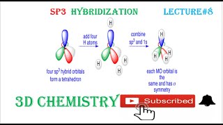 Hybridization | Sp3 |12th chemistry lecture#8 | 3D Chemistry