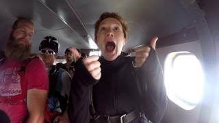 Dominique goes skydiving