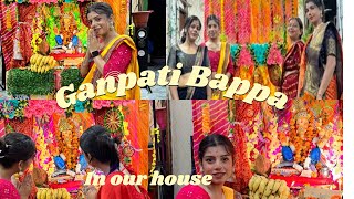 Ganpati Bappa Come our house in the first time🙏🏻❤️