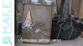 How to add dimension to your handmade cards - Easy Mixed Media Technique