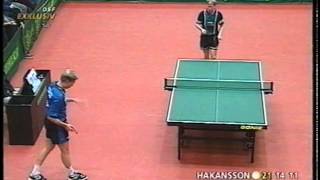 Tischtennis Bundesliga: Fredrik Hakansson vs Peter Nilsson Oct 1998