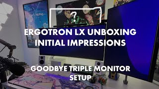 GOODBYE Triple Monitor Setup - Ergotron LX Unboxing / Initial Impressions