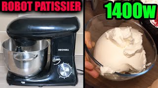 Robot pâtisser Heichkell Amazon 1400w 6,2L robot de cuisine test pain, blanc en neige, gaufre LIDL