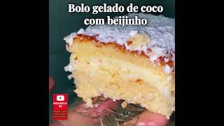 Bolo gelado de coco com beijinho #receitas #dieta #dicas