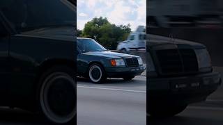 Gliding through traffic Лайнер из 90-х #Garage90x #w124 #w124amg #w124history #mercedesamg