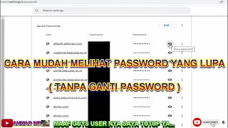 CARA MUDAH MELIHAT PASSWORD YANG LUPA, TANPA GANTI PASSWORD