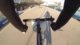 Full race onboard All Fixed gear bicycle enduro