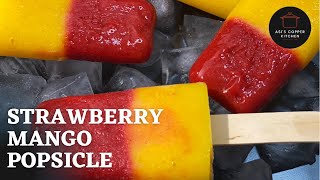 STRAWBERRY MANGO POPSICLE | ICE POPS | ICE POP STICKS | POPSICLE