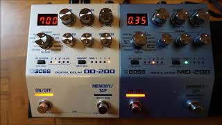 BOSS DD-200 SHIMMER DELAY + BOSS MD-200 CE-1 CHORUS - ambient guitar demo