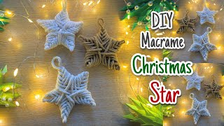 DIY macrame christmas star | macrame star tutorial | diy christmas decoration ideas