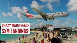 St Maarten Airport SXM Spotting ✈ Crazy Maho Beach Landings