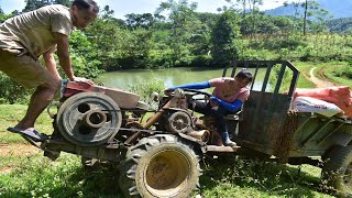 Shipper girl. Large shipping order. Transporting corn from the hill. Good delivery girl - Gia Bảo