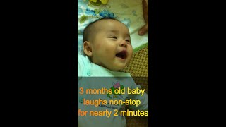 😍❤️❤️ [So cute]  3 months old baby laughs non-stop