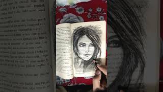 Drawing with Willow Charcoal | ASMR | Beautiful Girl | Face Drawing #shorts