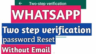 whatsapp two step verification without email urdu/hindi | two step verification