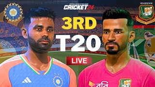 India vs Bangladesh 2024 3rd T20 Match - Cricket 24 Live - Shree Gamerz