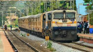 DOUBLE WDP 4D (One in POWER and One SHUT DOWN) | ARSIKERE - BENGALURU Passenger | Indian Railways