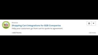 Shopping Cart Integrations for B2B Companies [Salesforce Trailhead Answers]