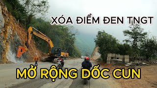 Hành trình qua điểm đen TNGT  Dốc Cun - Hòa Bình, đại công trường mở rộng Dốc Cun giảm điểm đen TNGT