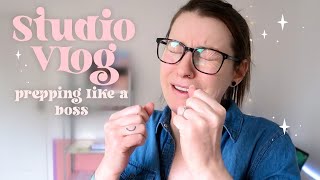 STUDIO VLOG - How I pack my wholesale orders, new enamel pins, unboxing washi tape & Patreon Rewards