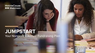 Webinar: Jumpstart Your Nonprofit’s Annual Fundraising Plan