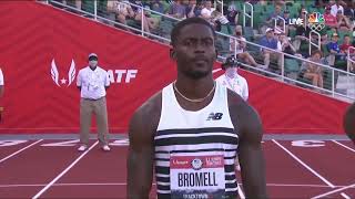 Trayvon Bromell bought his ticket to Tokyo Justin Gatlin pulled his hamstring - U.S. Olympic trial