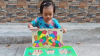 Masih Kecil Sudah Bisa Menyusun Puzzle Kupu-Kupu, asikk menyenangkan sekali!!!