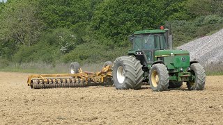 Classic John Deere 4650 on Floatation Rolling with Twose Rolls