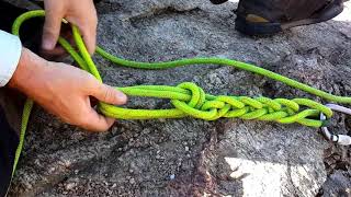 Close Up Ghost Knot | Macrame Knot Set-up for Rappelling