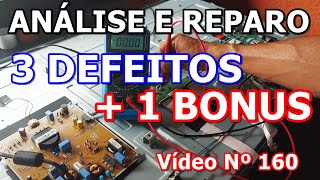 ANÁLISE E REPARO LG 49LJ5550 (3 DEFEITOS + BONUS) - Vídeo Nº 160