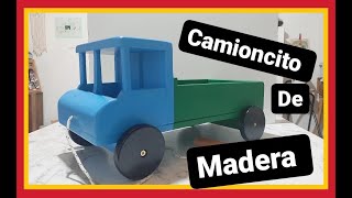 Camioncito de madera para niños con soguita de arrastre 🚚🚛🤩