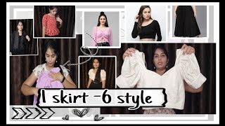 1 skirt- 6 styles// croptops // myntra