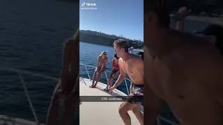 Frat bro wipeout on yacht