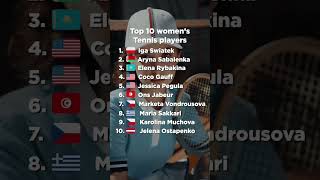 🎾 Top 10 women’s tennis players #women #tennis #sports#world #shorts #games #girls#countries