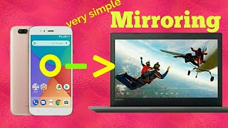 how to use redmi mi a1 phone to mirror cast screen on laptop or PC (no root)