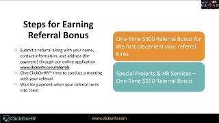 ClickOnHR Humans Helping Humans Webinar: Turn Your Referrals Into Cash