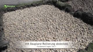 Fundament  legen, Betonieren: Teil 1 - Rollierung und Schalungskasten