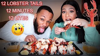 12 LOBSTER TAILS 12 MINUTES IN 12 BITES CHALLENGE | SEAFOOD MUKBANG | ASMR