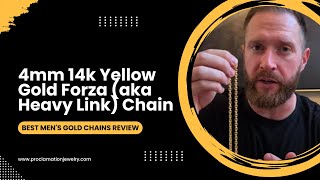 4mm 14k Yellow Gold Forza (aka Heavy Link) Chain | Best Men's Gold Chains Review