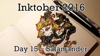 Inktober 2016 Day 15 ~ Salamander