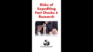 Risks of Expediting Fact Checks and Research #shorts