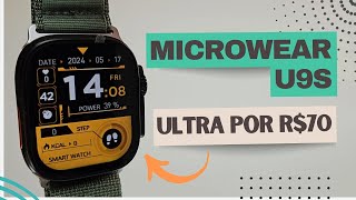 MICROWEAR U9S ULTRA - Smartwatch De R$70 Com ChatGPT [PTBR] Ilha DINÂMICA e MICRO OS 10!