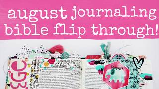 AUGUST JOURNALING BIBLE FLIP THROUGH!