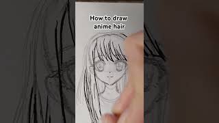 How to draw anime hair #arttutorial  #drawing #anime #traditionalart #art