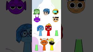 INSIDE OUT 2 VS INCREDIBOX SPRUNKI: Connect with Color Version part 3 #shorts #insideout2