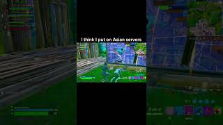 I think I put on Asian servers #fortnite #gocrazy #fortniteclips #goingcrazy #fortnitememes #gaming